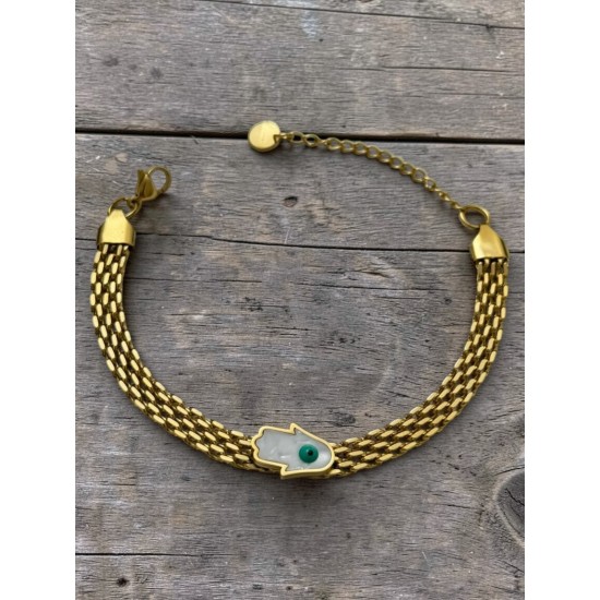 ZİNCİR MODEL FATMA ANA ELİ ÇELİK BİLEKLİK