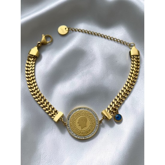 TUĞRA MODEL ÇELİK TAŞLI BİLEKLİK