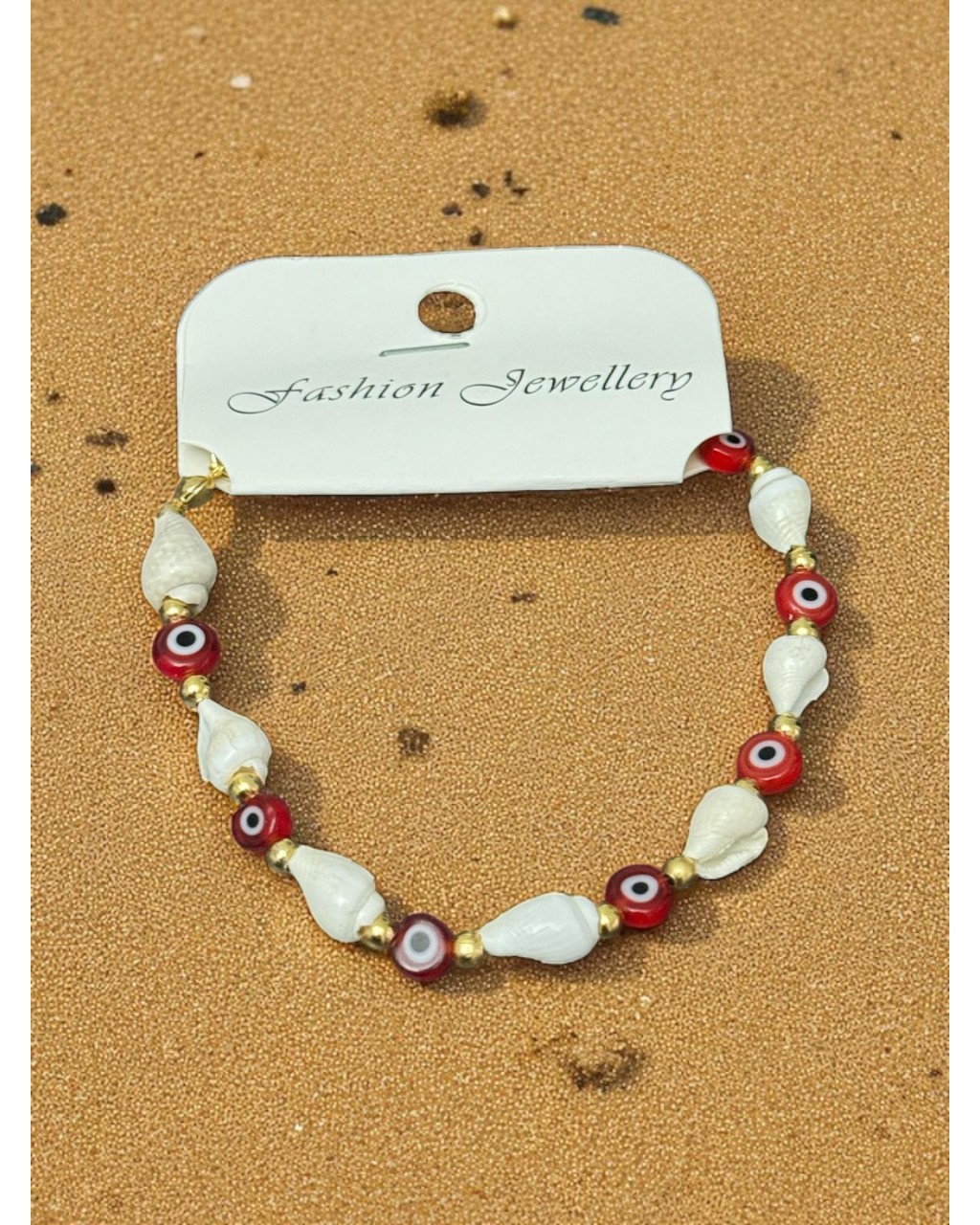 KIRMIZI RENK DENİZ KABUĞU BİLEKLİK