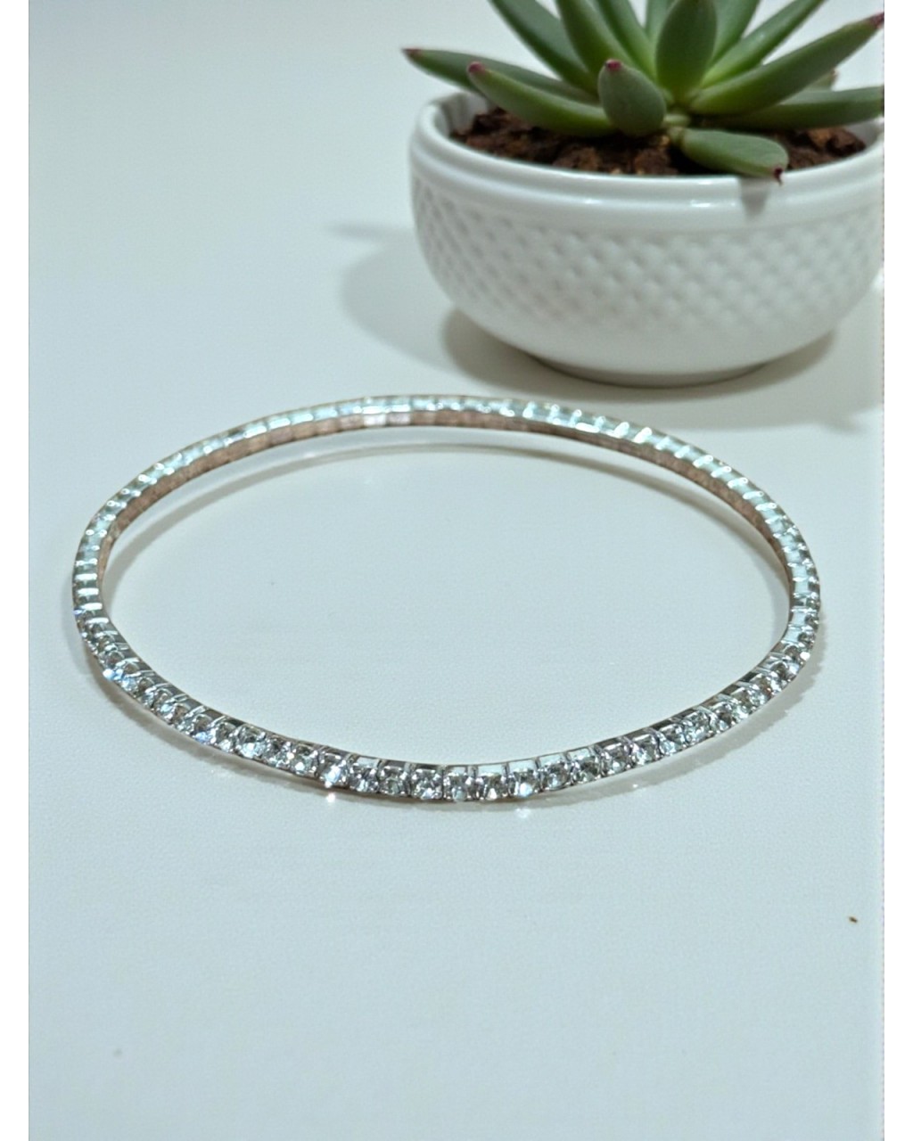 GÜMÜŞ RENK SU YOLU LASTİK BİLEKLİK