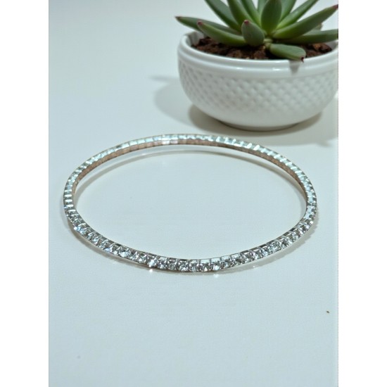 GÜMÜŞ RENK SU YOLU LASTİK BİLEKLİK