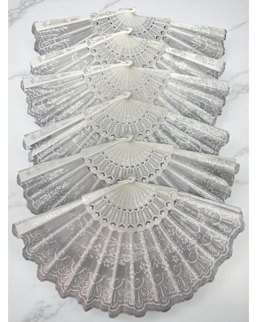 12 ADET BEYAZ SİLMİ YELPAZE 12 ADET BEYAZ SİLMİ YELPAZE