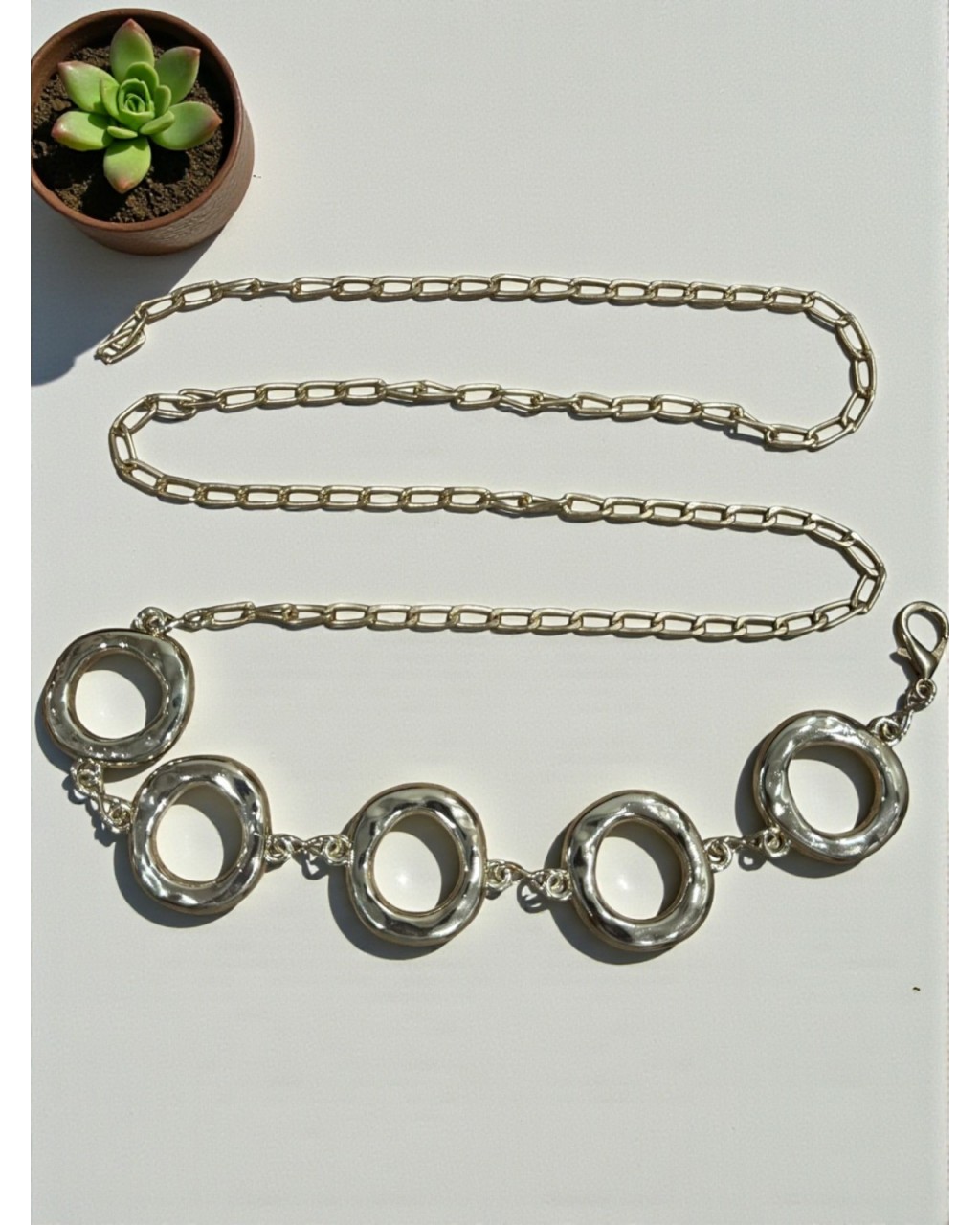 GOLD RENK HALKA MODEL BEL ZİNCİRİ