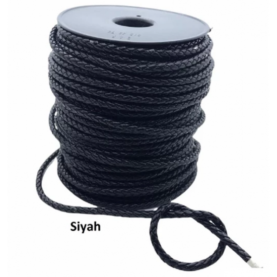 1 BOBİN 3 MM ÖRGÜ DERİ İP