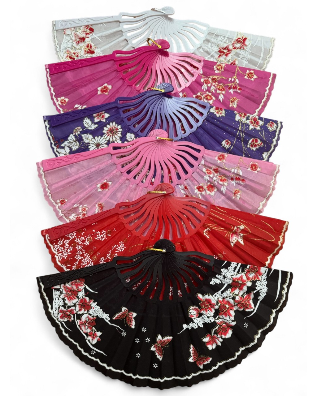 12 ADET ÇİÇEK DESENLİ YELPAZE 12 ADET ÇİÇEK DESENLİ YELPAZE