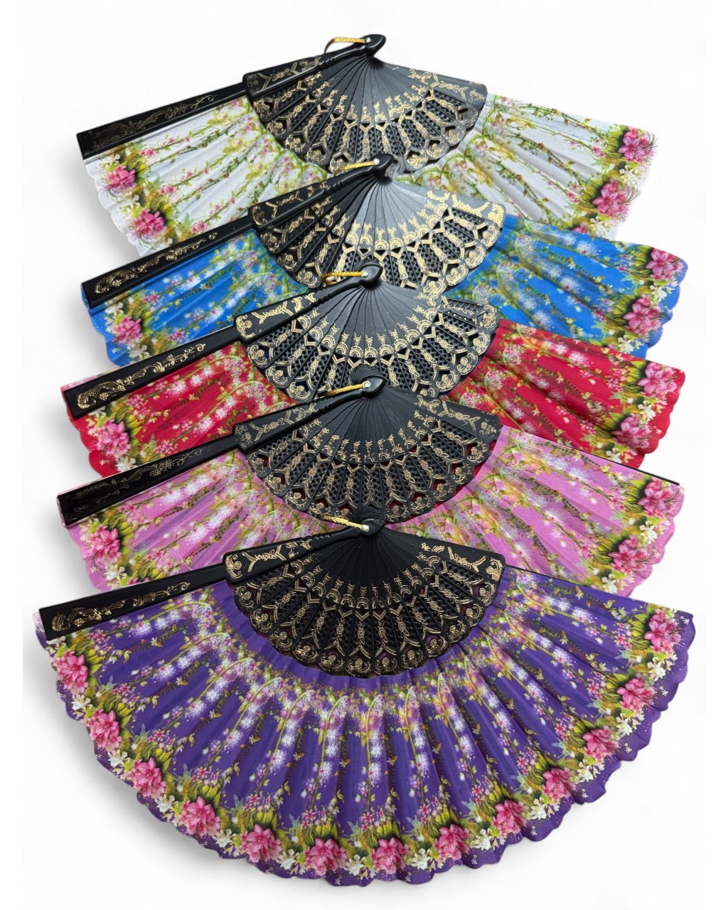 12 ADET ÇOKLU ÇİÇEK DESENLİ YELPAZE 12 ADET ÇOKLU ÇİÇEK DESENLİ YELPAZE