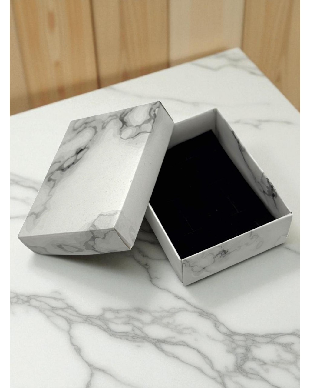 12 Lİ PAKET MERMER DESENLİ KOLYE-KÜPE SET KUTUSU