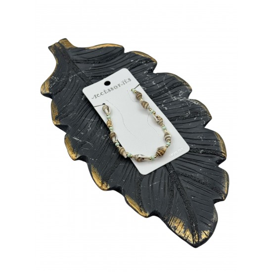 SOFT MAVİ RENK BONCUK DENİZ KABUĞU HALHAL