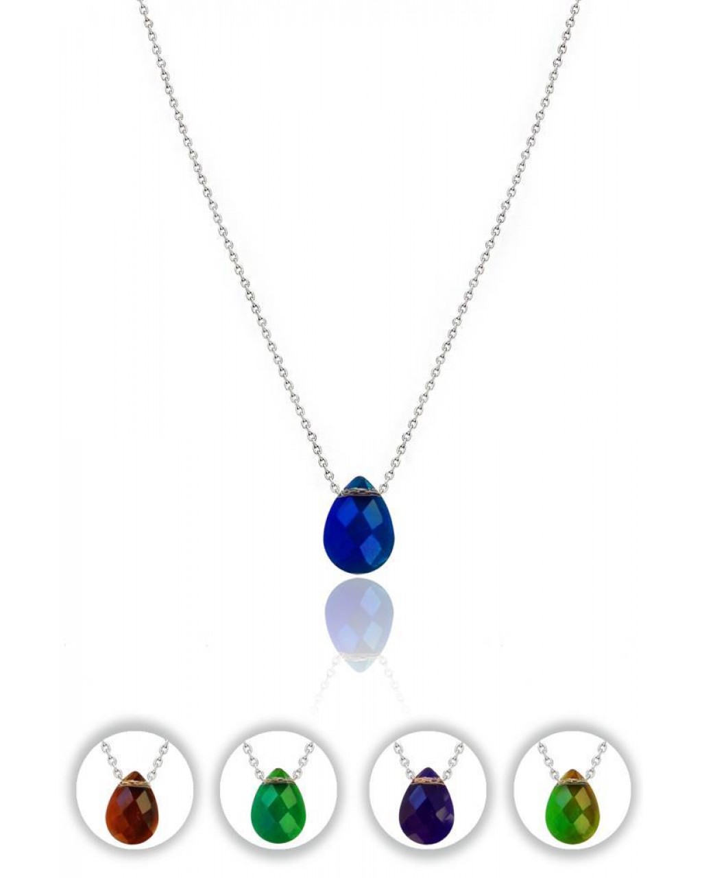 DAMLA MODEL ISIYA GÖRE RENK DEĞİŞTİREN HİS TAŞI KOLYE