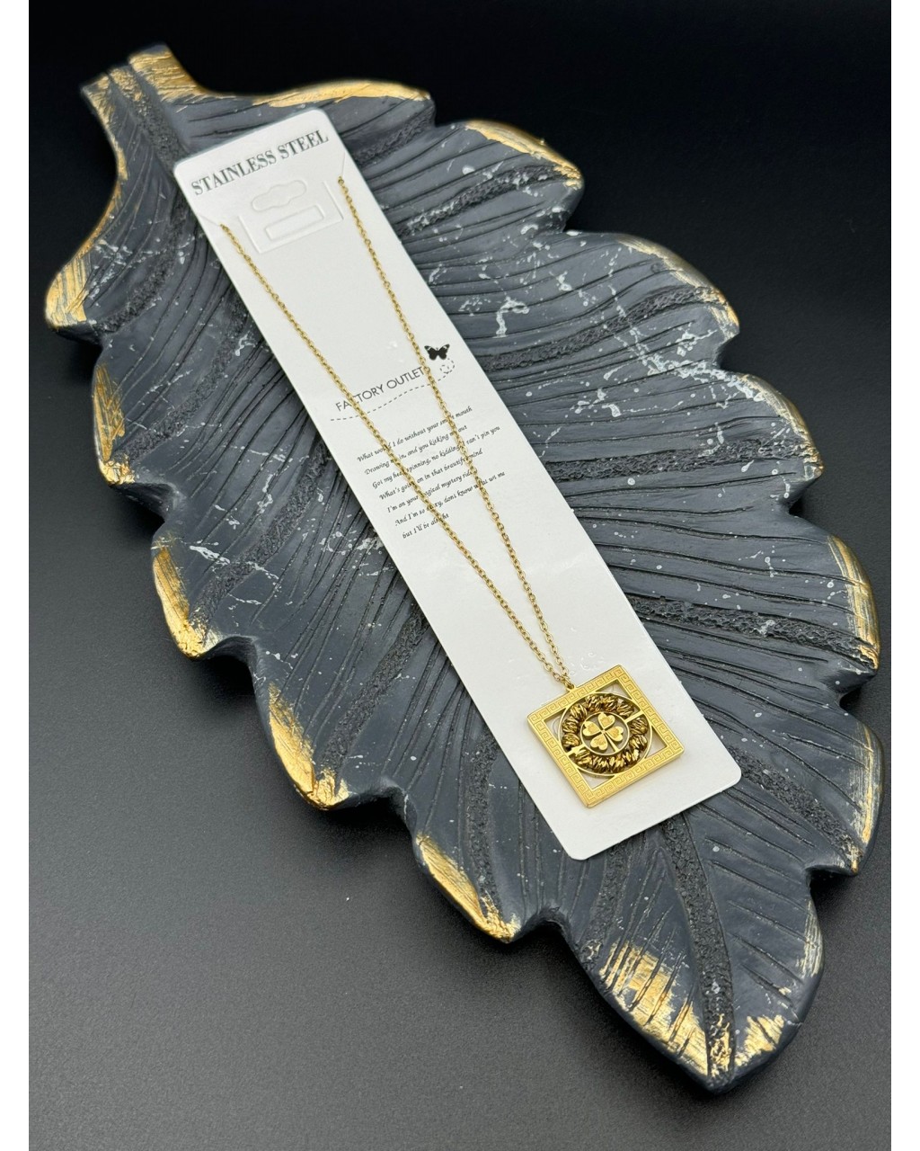 YONCA MODEL DORİKA BONCUK GOLD RENK ÇELİK KOLYE