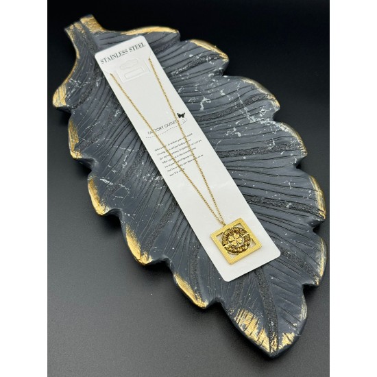 YONCA MODEL DORİKA BONCUK GOLD RENK ÇELİK KOLYE