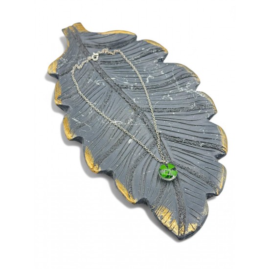 YUVARLAK YAŞAYAN YONCA MODEL CAM KOLYE