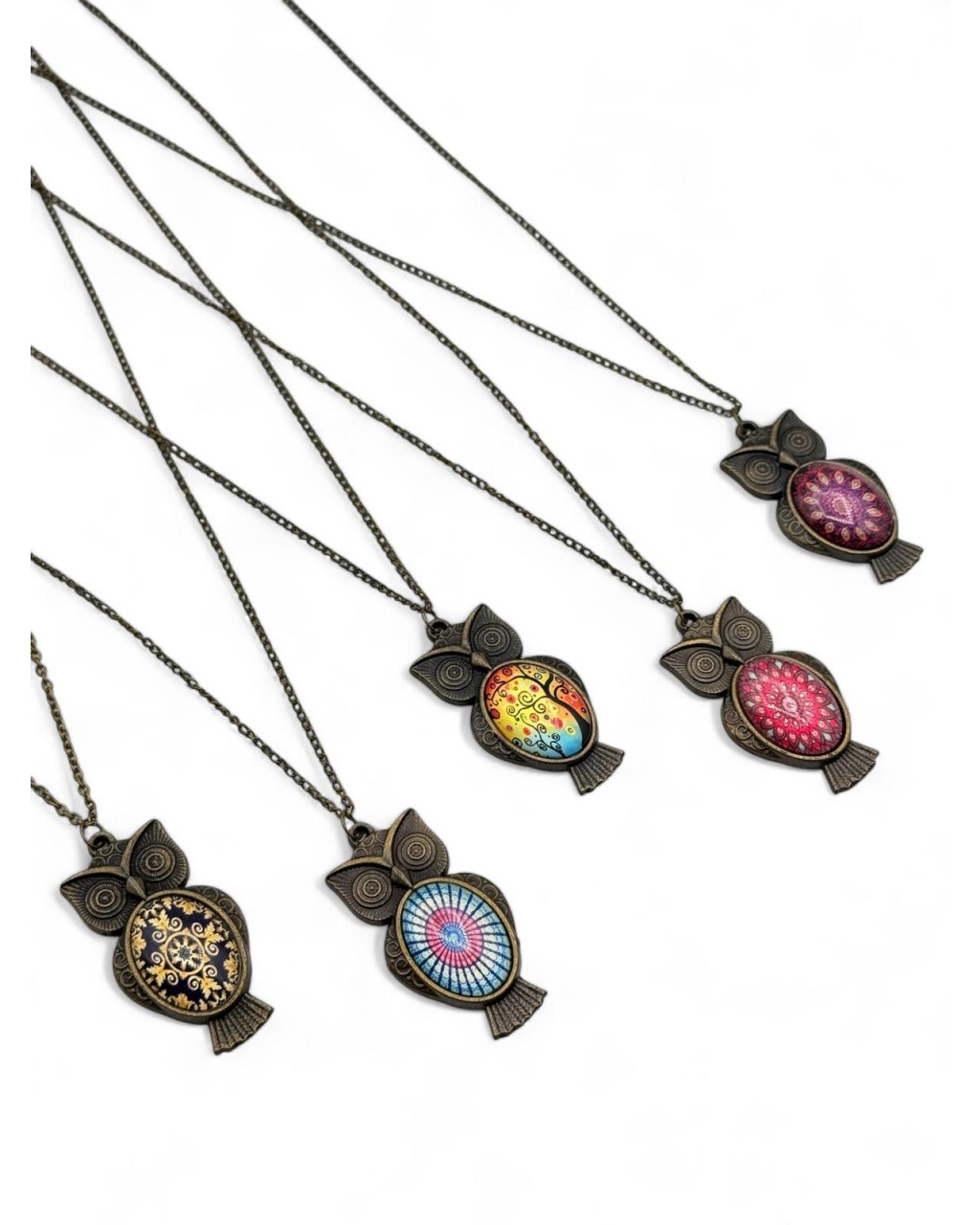 BAYKUŞ MODEL BAKIR RENK ANTİK KOLYE