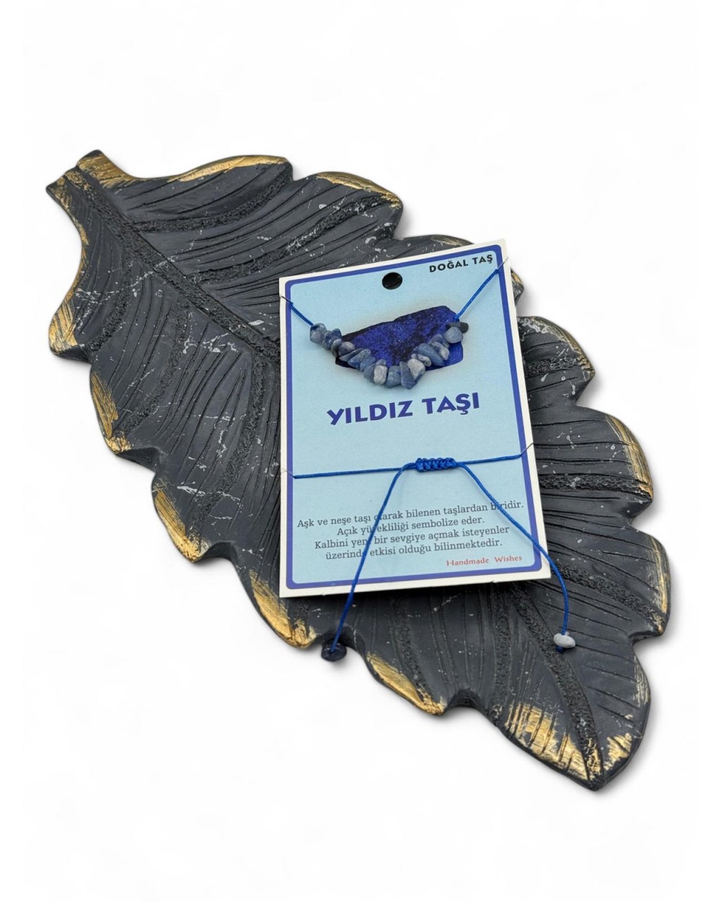 YILDIZ TAŞI KARTLI MAKROME KOLYE