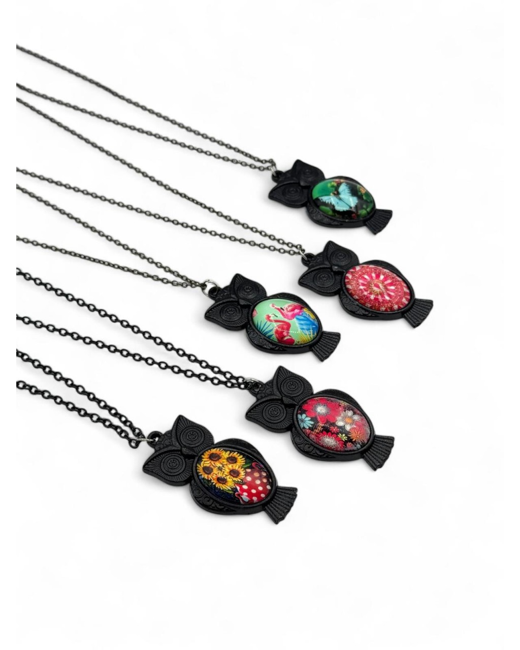 BAYKUŞ MODEL SİYAH RENK ANTİK KOLYE