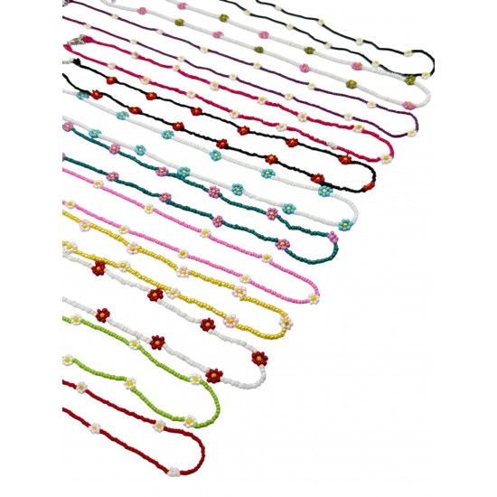 10 LU KARIŞIK RENK PAPATYA MODEL KOLYE