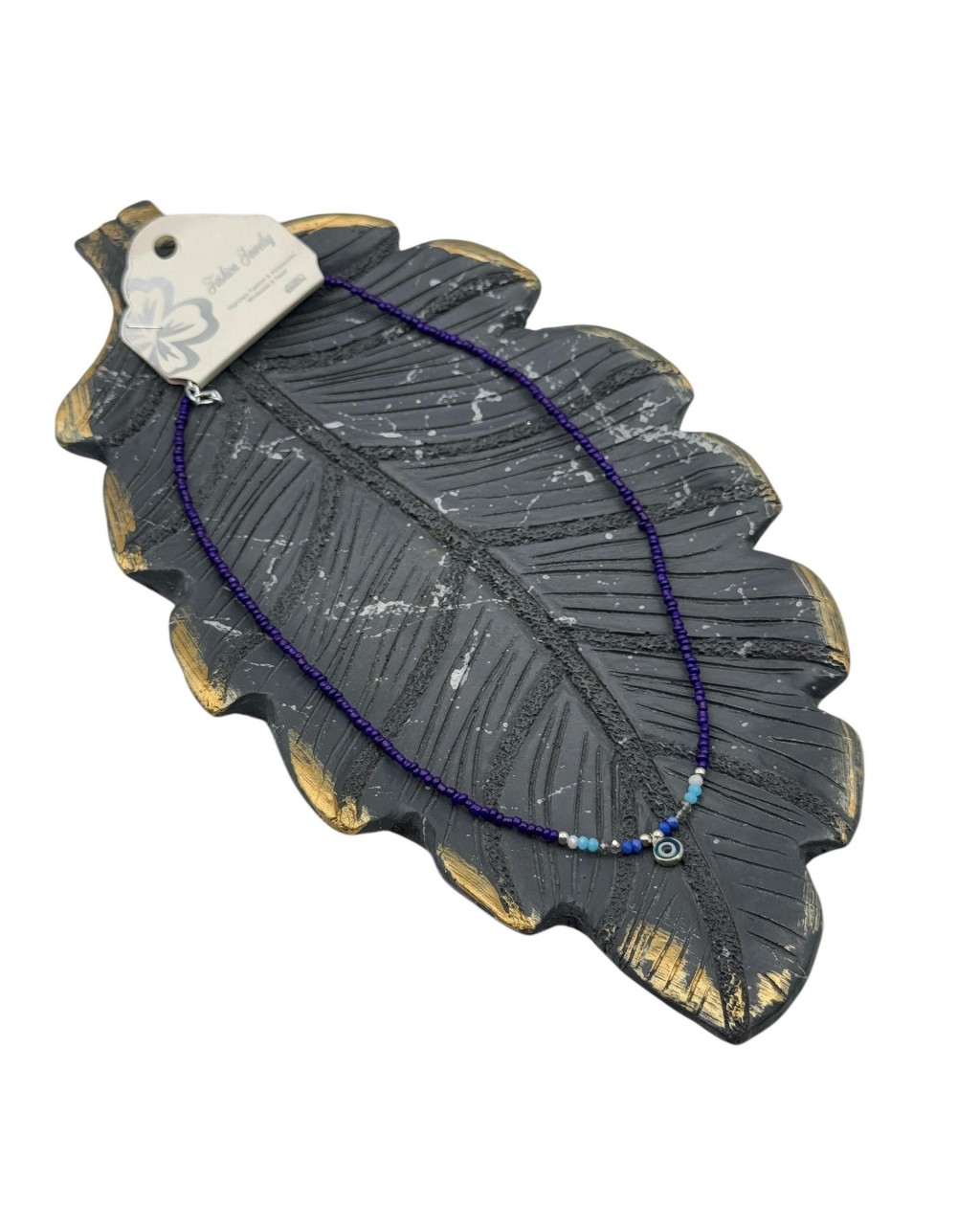 MOR KUM BONCUK NAZARLI KOLYE