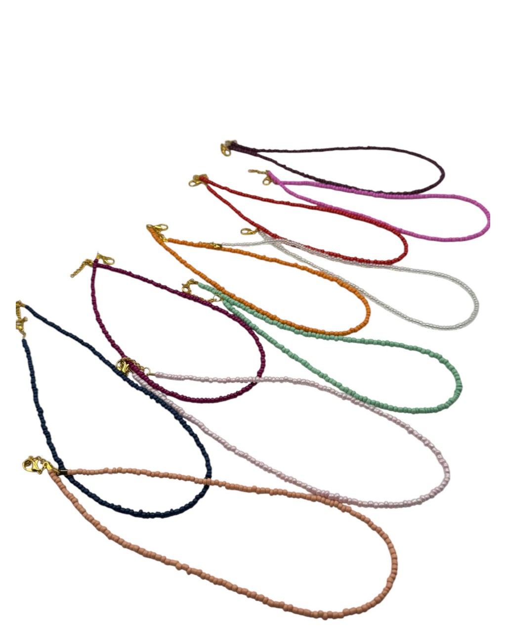 10 ADET KARIŞIK RENK KUM BONCUK KOLYE