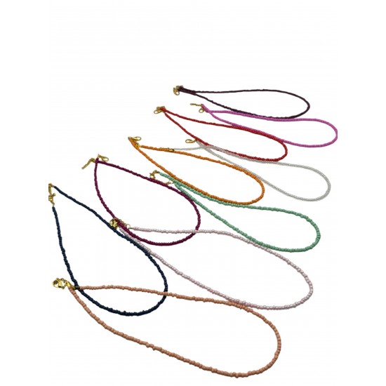 10 ADET KARIŞIK RENK KUM BONCUK KOLYE