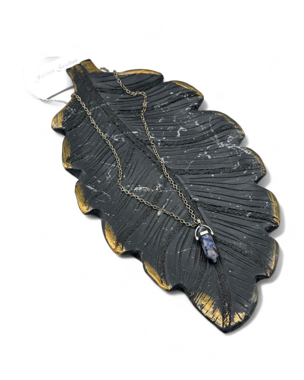 ÇİVİ MODEL SODALİT TAŞI KOLYE