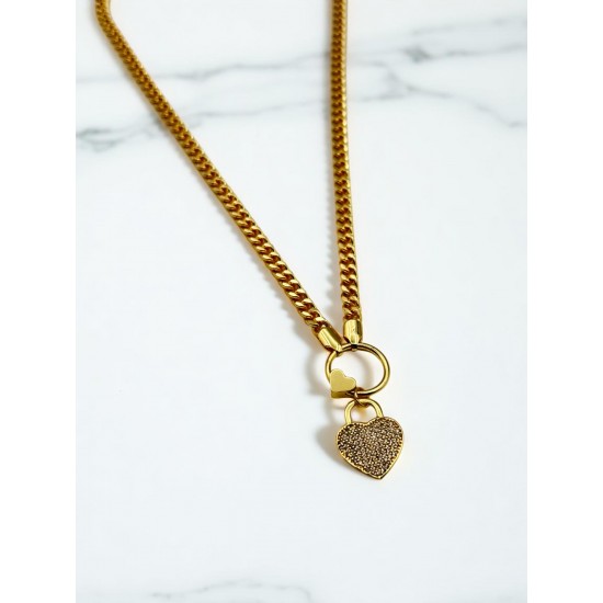 KALPLİ MODEL KAPLAMALI ZİRKON KOLYE