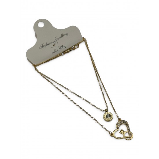 KALP VE TEKTAŞ YÜZÜK MODEL İKİLİ ZİRKON TAŞ KOLYE