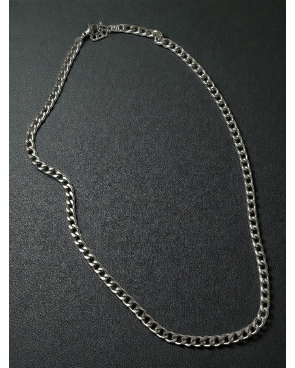 SİLVER RENK KÜÇÜK BOY GEÇMELİ ZİNCİR ERKEK ÇELİK KOLYE