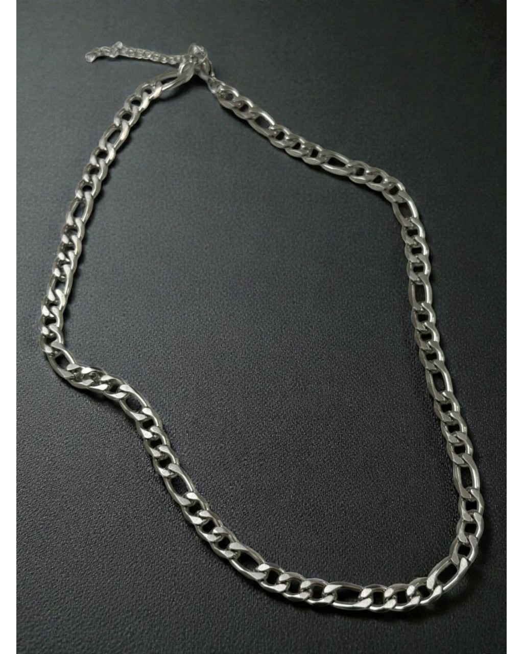 SİLVER RENK BÜYÜK FİGARO ZİNCİR ERKEK ÇELİK KOLYE