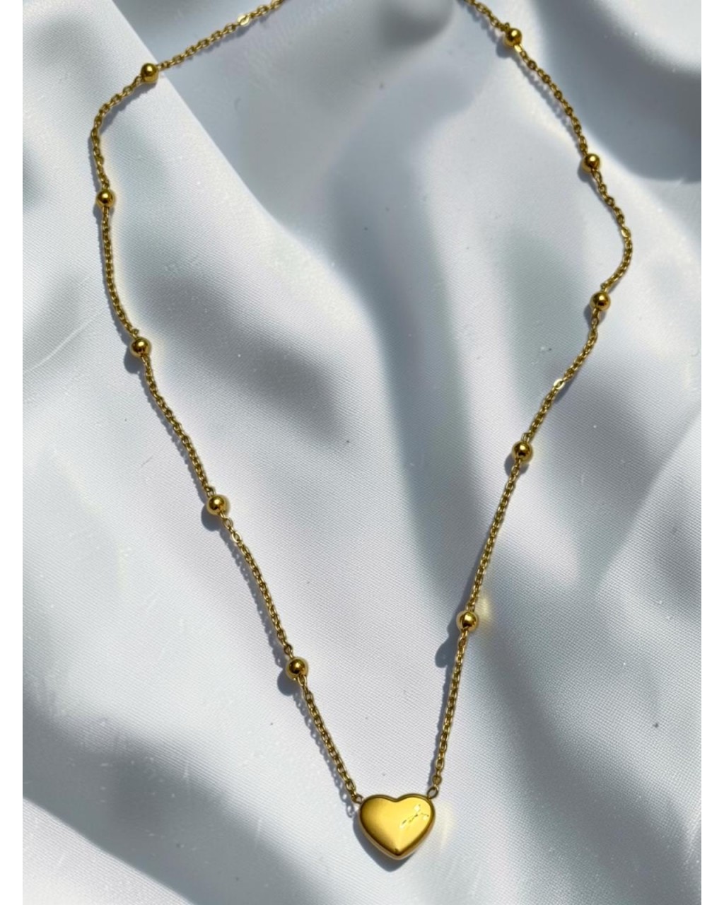 GOLD RENK KALP MODEL TOP ZİNCİR ÇELİK KOLYE