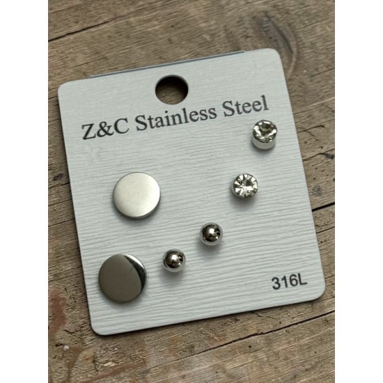 YUVARLAK MODEL ÇELİK ÇOKLU KÜPE