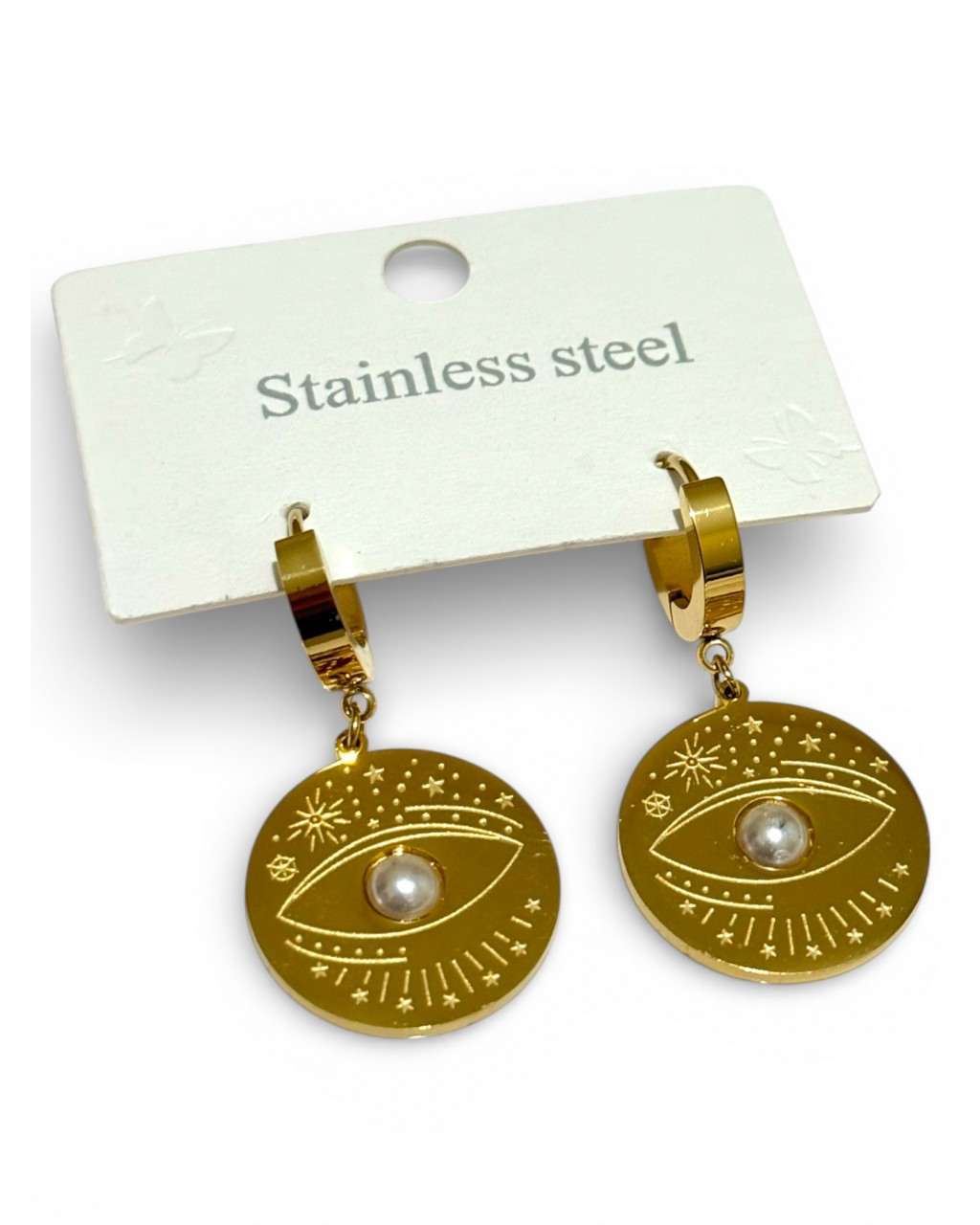 İNCİLİ YUVARLAK GÖZ ÇEİK KÜPE