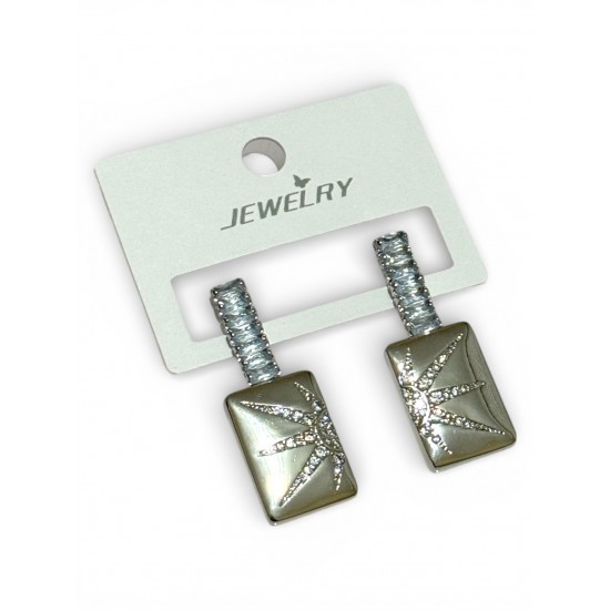 ZİRKON TAŞLI ÇELİK KÜPE