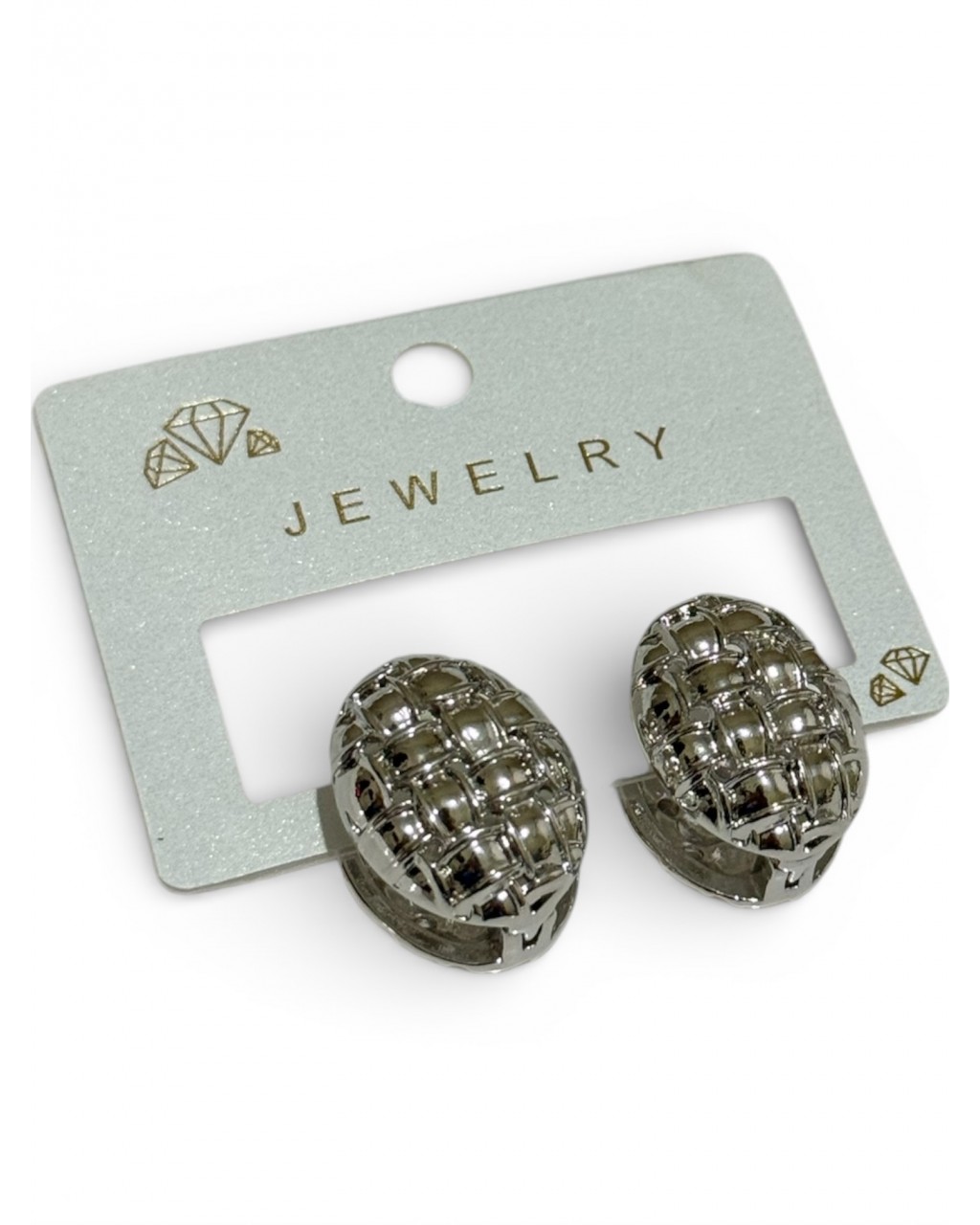 KARE DESENLİ ÇELİK KÜPE