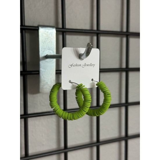 FİMO MODEL FISTIK YEŞİLİ RENK FİMO KÜPE