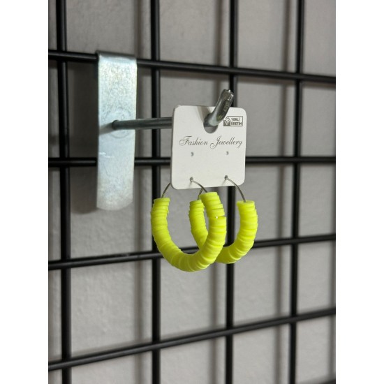 FİMO MODEL SARI RENK FİMO KÜPE