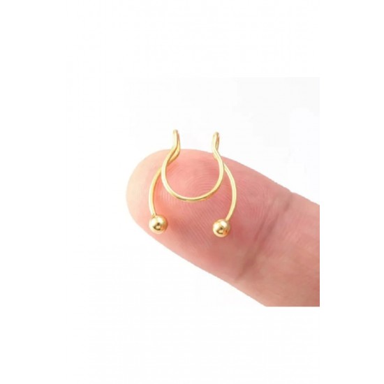 SEPTUM GOLD RENK DELİKSİZ BURUN PİERCİNG