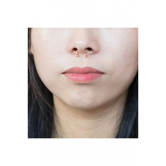 SEPTUM GOLD RENK DELİKSİZ BURUN PİERCİNG