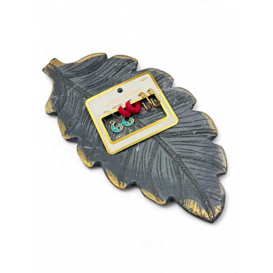 3 ÇİFT FUŞYA PEMBE FİMOLU MODEL KÜPE