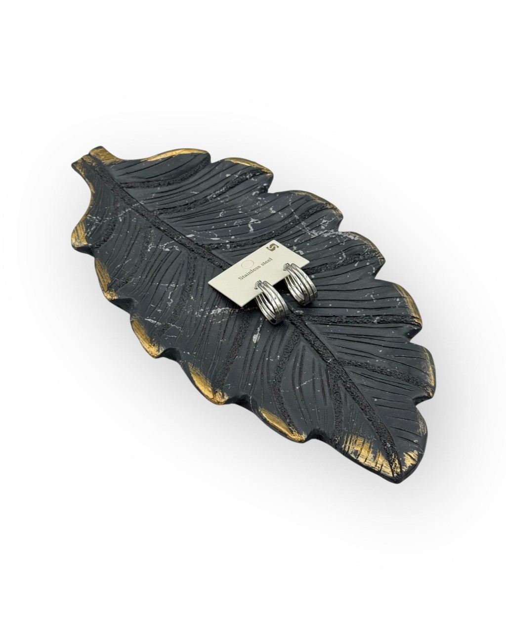 SİLVER RENK BİRLEŞİK ÇOKLU ELİPS MODEL ÇELİK KÜPE