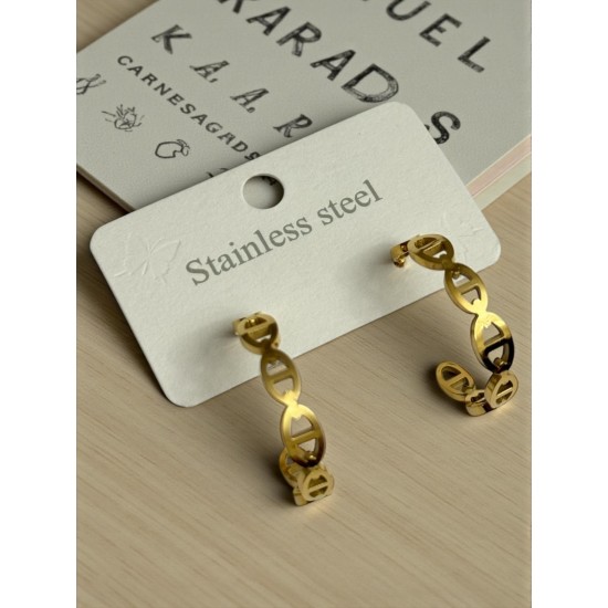 CHİC CHAİN MODEL GOLD RENK ÇELİK KÜPE