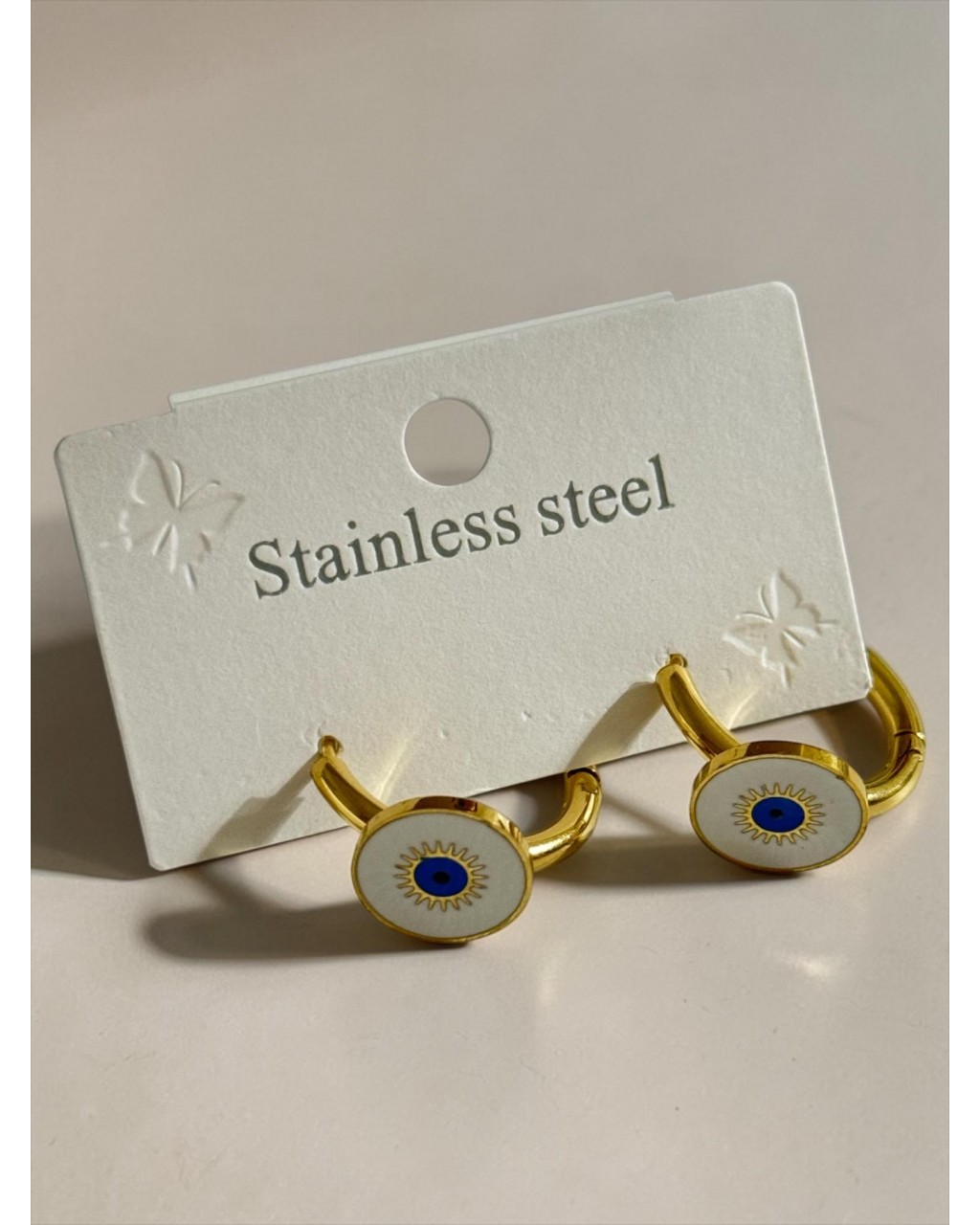 GÜNEŞ MODEL DETAY GOLD RENK ÇELİK KÜPE