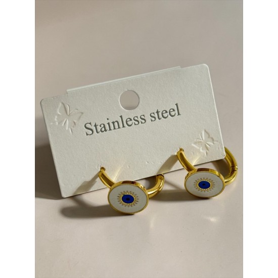 GÜNEŞ MODEL DETAY GOLD RENK ÇELİK KÜPE