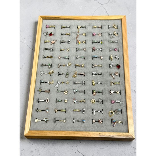 120 ADET KARIŞIK PİERCİNG KUTULU17