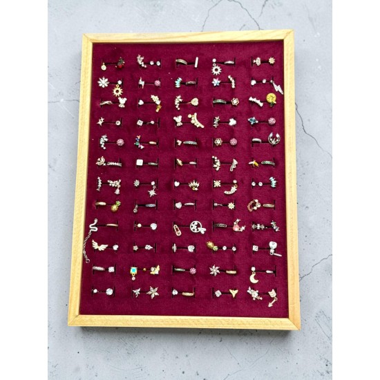 120 ADET KARIŞIK PİERCİNG KUTULU15
