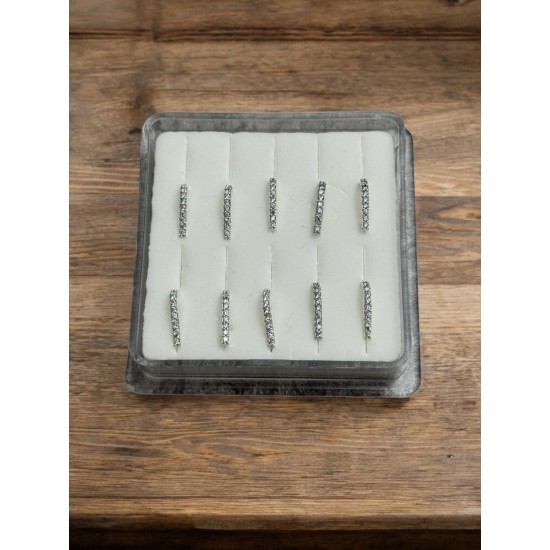 10 LU ZİRKON TAŞLI GEÇMELİ ÇELİK HIZMA PİERCİNG1