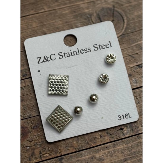 BAL PETEĞİ MODEL SARI RENK ÇELİK ÇOKLU KÜPE