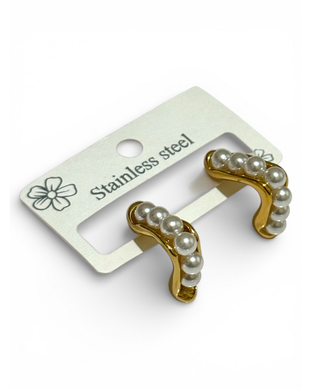 İNCİLİ MODEL ÇELİK KÜPE