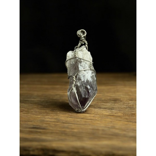 HAM KRİSTAL KESİM AMETİS TAŞI KOLYE VE KÜPE UCU