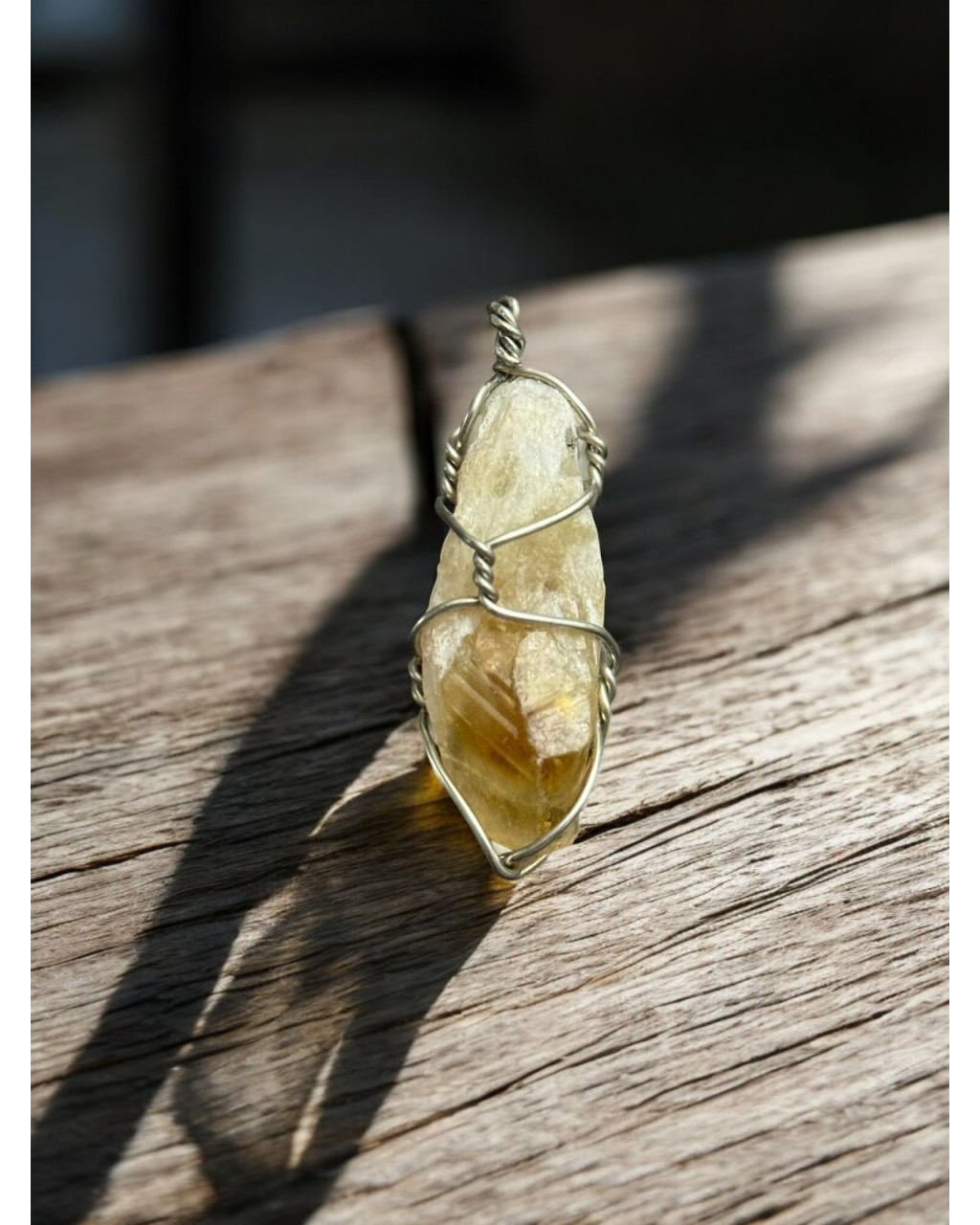 HAM KRİSTAL KESİM SİTRİN TAŞI KOLYE VE KÜPE UCU