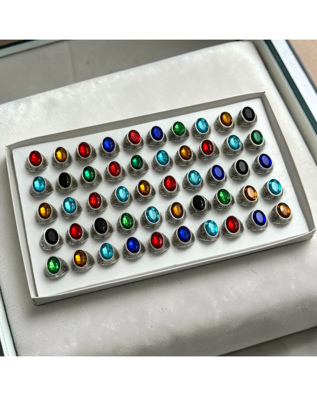 KRİSTAL MODEL KUTULU ERKEK YÜZÜK